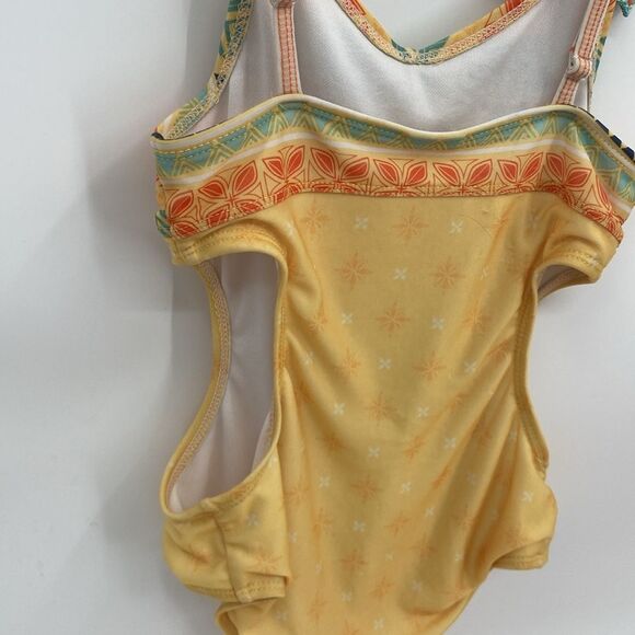 Disney Store Moana Swimsuit One Piece Cutout sides approximately size 6/6x - Picture 5 of 11